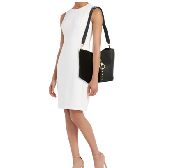 See By Chloe Gaia Black Leather And Suede Shoulder Bag with Gold Accents - Picture 5 of 5